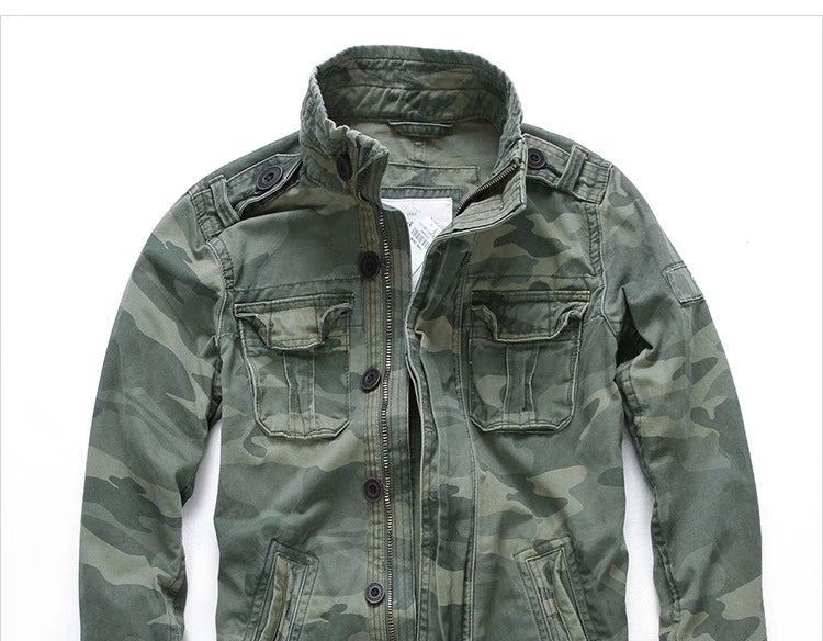 Veste Homme M65 Denim Rétro – Cargo Multi Poches – Style Militaire Outdoor Casual - BLACKBEARD OUTDOOR INDUSTRIES