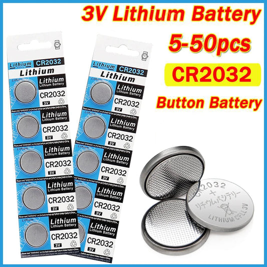 5-50pcs Original CR2032 CR 2032 3V Lithium Button Battery For Watch Calculator Clock Remote Control Toys Button Coins Cell BLACKBEARD OUTDOOR INDUSTRIES