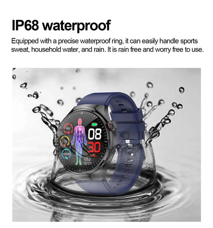 Montre Connectée Médicale GUHUAVMI TK26 – ECG+PPG – Uric Acid, Température, Lipides, Appels Bluetooth – Écran AMOLED 1.43” – Étanche IP68 - BLACKBEARD OUTDOOR INDUSTRIES