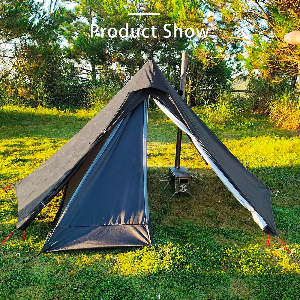 Tente Hot Tent Tipi 1 Personne – Avec Fenêtre pour Cheminée | Double Paroi | 3 Saisons | Bushcraft / Camping Solo - BLACKBEARD OUTDOOR INDUSTRIES