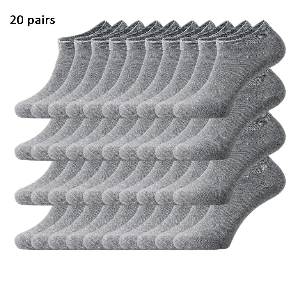 Lot de 10/20/40 Paires de Chaussettes Basses Unisexes – Couleurs Unies – Douces, Légères et Respirantes - BLACKBEARD OUTDOOR INDUSTRIES