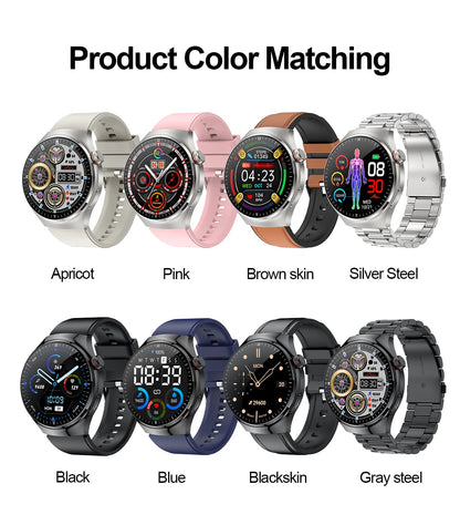 Montre Connectée Médicale GUHUAVMI TK26 – ECG+PPG – Uric Acid, Température, Lipides, Appels Bluetooth – Écran AMOLED 1.43” – Étanche IP68 - BLACKBEARD OUTDOOR INDUSTRIES