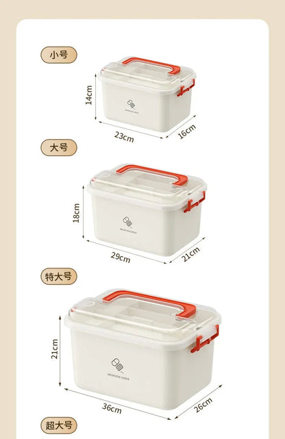 Boîte à Médicaments Portable Grande Capacité – Trousse de Premiers Secours Familiale avec Multi-Compartiments Ma boutique