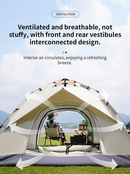 Tente de Camping Automatique 3-4 Personnes – Ouverture Rapide & Protection UV - BLACKBEARD OUTDOOR INDUSTRIES