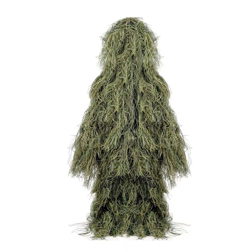 Ensemble 5 pièces Ghillie Suit Camouflage Woodland – Veste, Pantalon, Capuche, Housse de Fusil et Sac de Transport - BLACKBEARD OUTDOOR INDUSTRIES