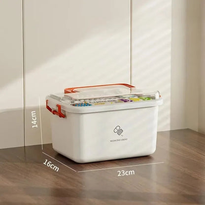 Boîte à Médicaments Portable Grande Capacité – Trousse de Premiers Secours Familiale avec Multi-Compartiments Ma boutique