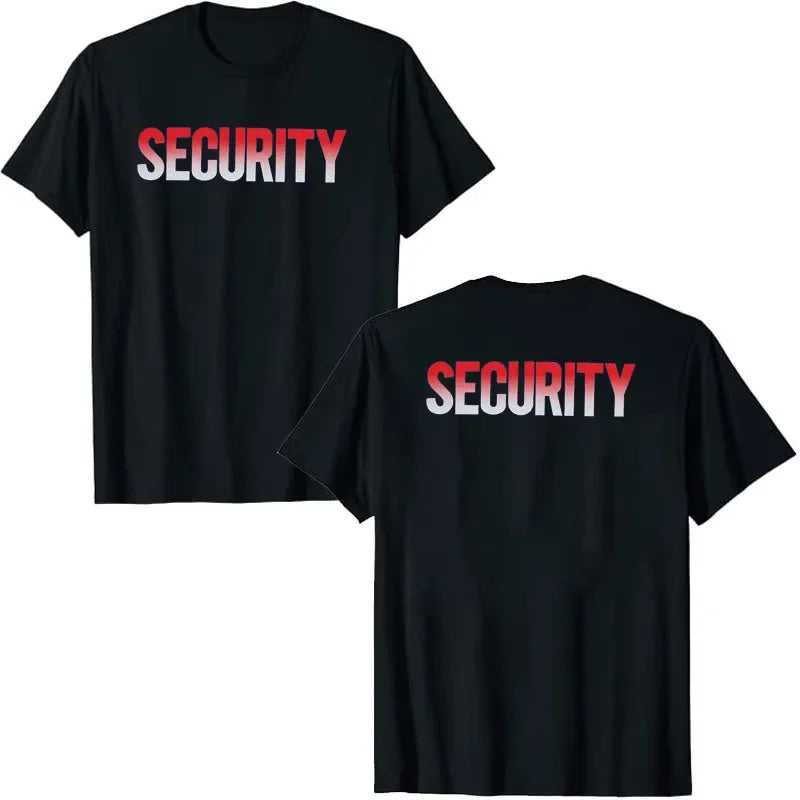 T-shirt Sécurité à Imprimé Recto-Verso - T-shirt Homme Uniforme Personnel d'Événement | Vêtement de Travail Casual à Manches Courtes - BLACKBEARD OUTDOOR INDUSTRIES