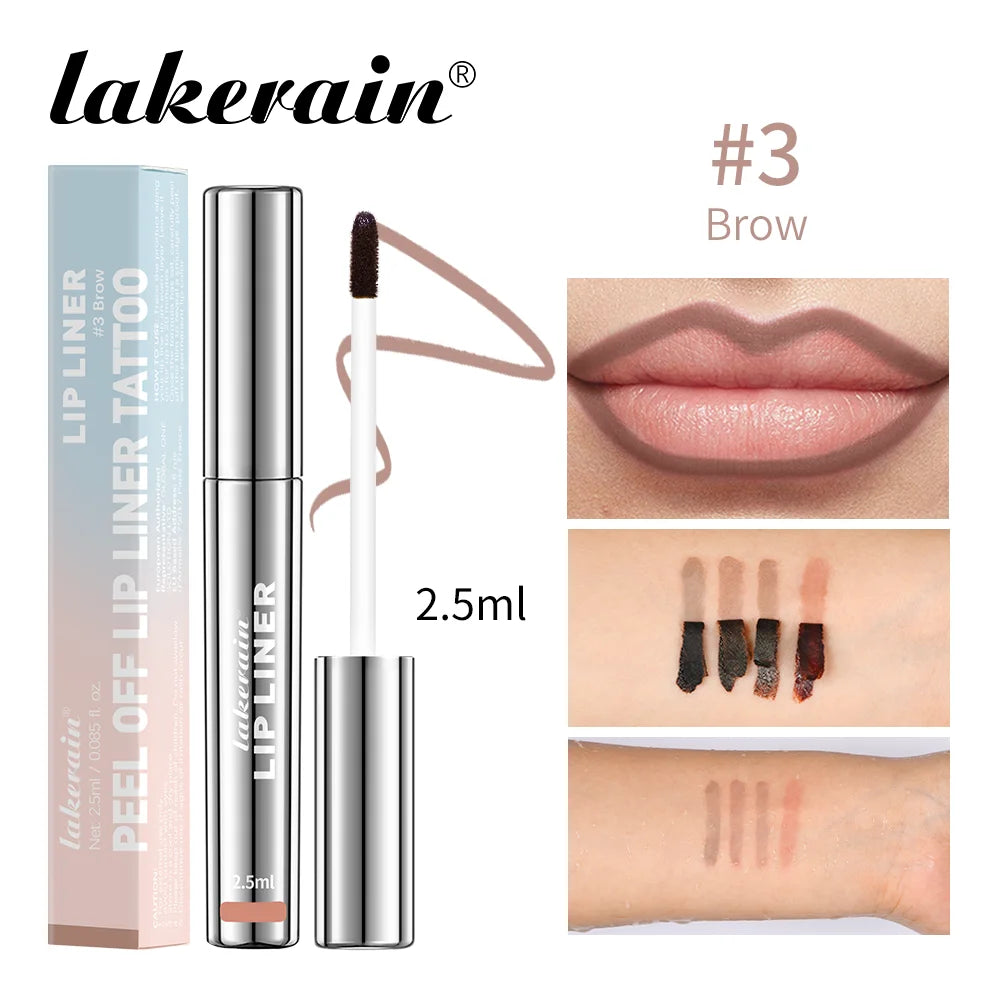 Waterproof Lip Liner Peel Off Tattoo Lipgloss Waterproof Long Lasting Matte Lip Tint Brown Contour Tear-off Lips Stain Cosmetic BLACKBEARD OUTDOOR INDUSTRIES