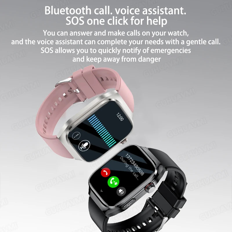 Montre Connectée Homme 2025 – Suivi Santé Avancé ECG+PPG – Surveillance Acide Urique & Lipides – Appels Bluetooth – Écran 2.04” AMOLED – Pour Android & iOS - BLACKBEARD OUTDOOR INDUSTRIES