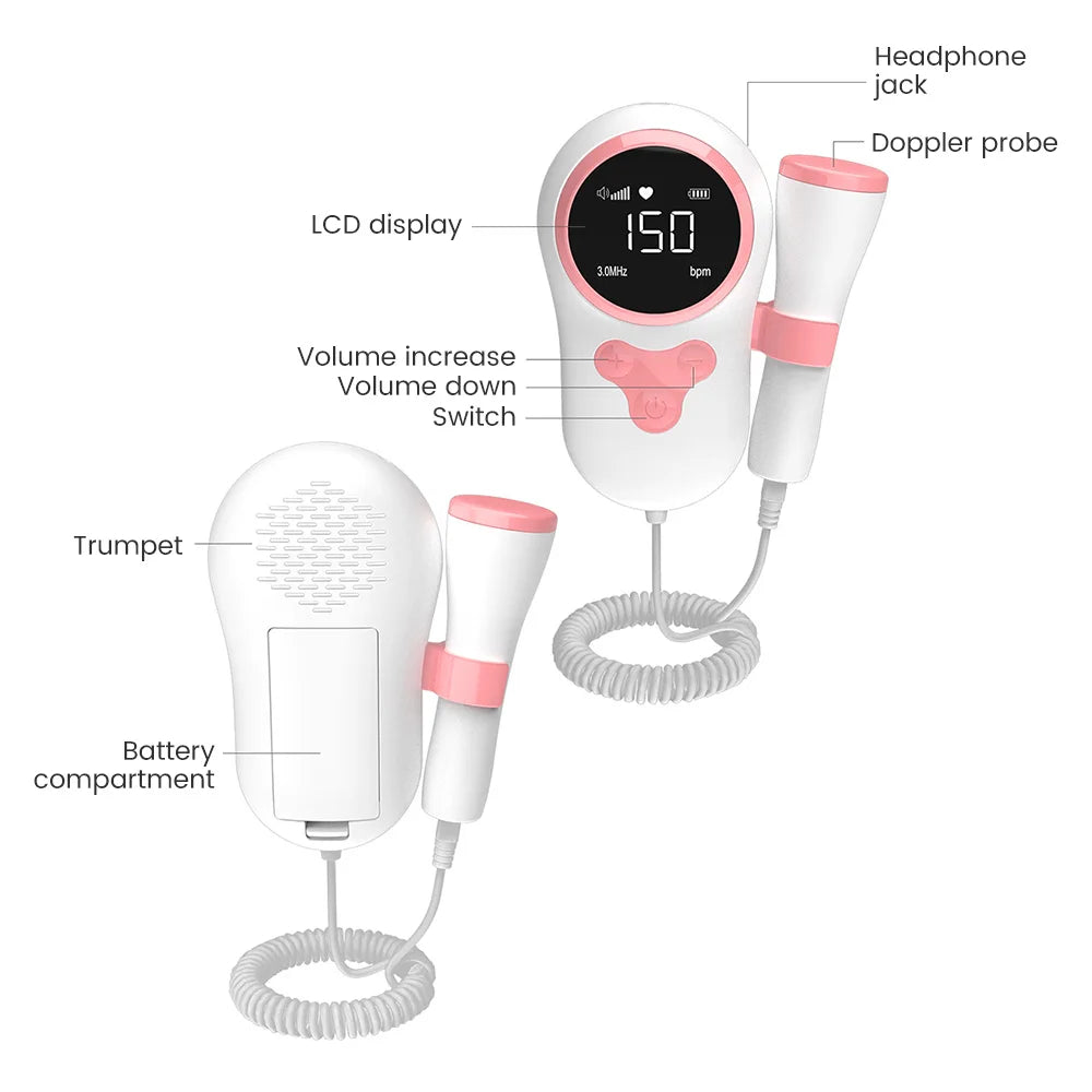 🎧 Doppler Fœtal 3 MHz – Détecteur de Battements de Cœur pour Bébé Ma boutique
