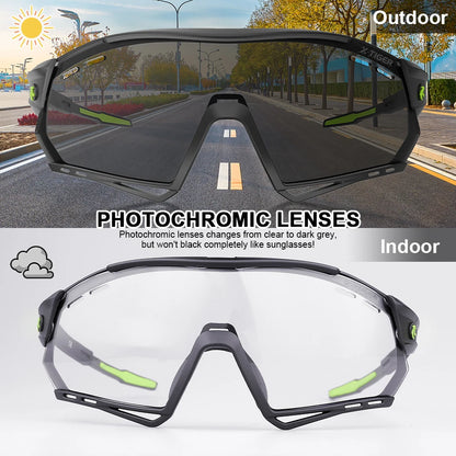 X-TIGER Lunettes de Cyclisme 5 Verres – UV400, Polarisées – Pour Vélo, Running, Pêche & Sports Extérieurs - BLACKBEARD OUTDOOR INDUSTRIES