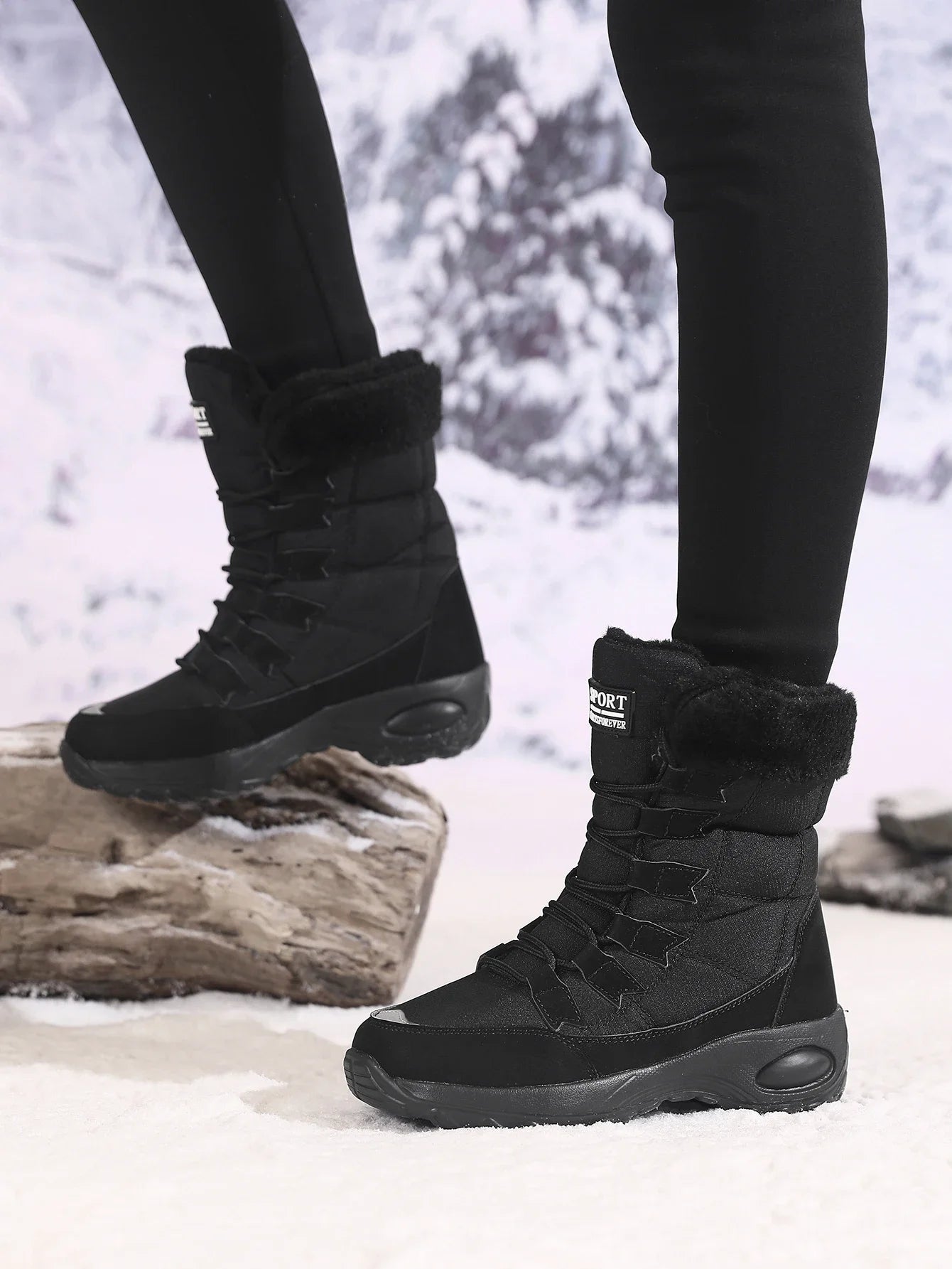 Bottes Hautes Femme – Chaudes & Imperméables – Fourrées et Confortables – Modèle Hiver PANDA ENERGY - BLACKBEARD OUTDOOR INDUSTRIES