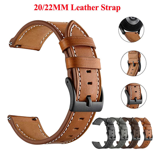 Bracelet en Cuir et Silicone 20mm/22mm pour Montres Huawei, Amazfit et Samsung Galaxy Watch BLACKBEARD OUTDOOR INDUSTRIES