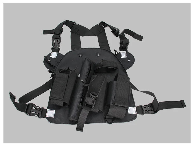 XIERDE Walkie Talkie Radio Holster & Chest Rig - Nylon Radio Case BLACKBEARD OUTDOOR INDUSTRIES