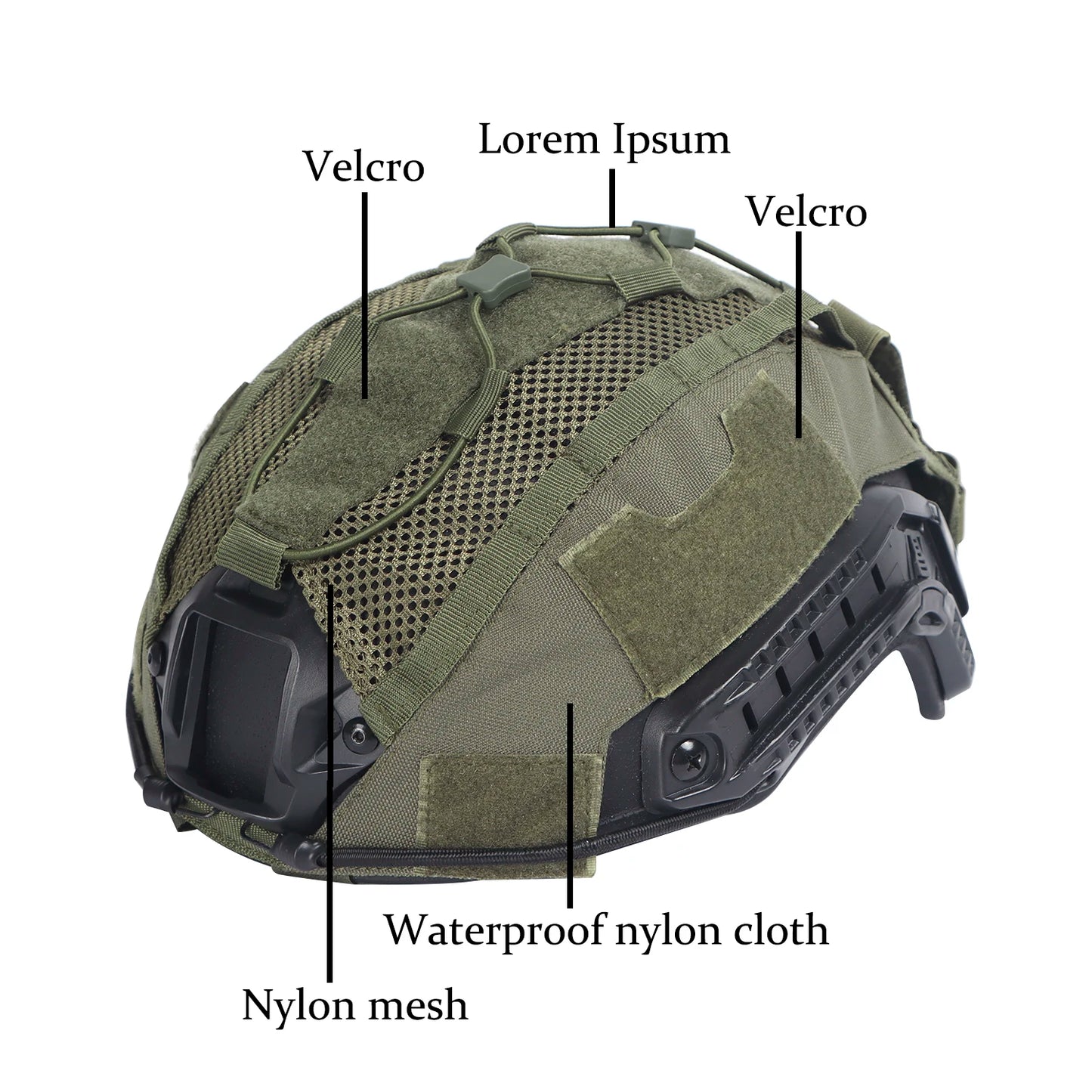 Ensemble Housse de Casque Tactique pour Casque Maritime avec Poche Batterie NVG et Housse Hybride en Maille pour Casques Bump & Balistiques - BLACKBEARD OUTDOOR INDUSTRIES