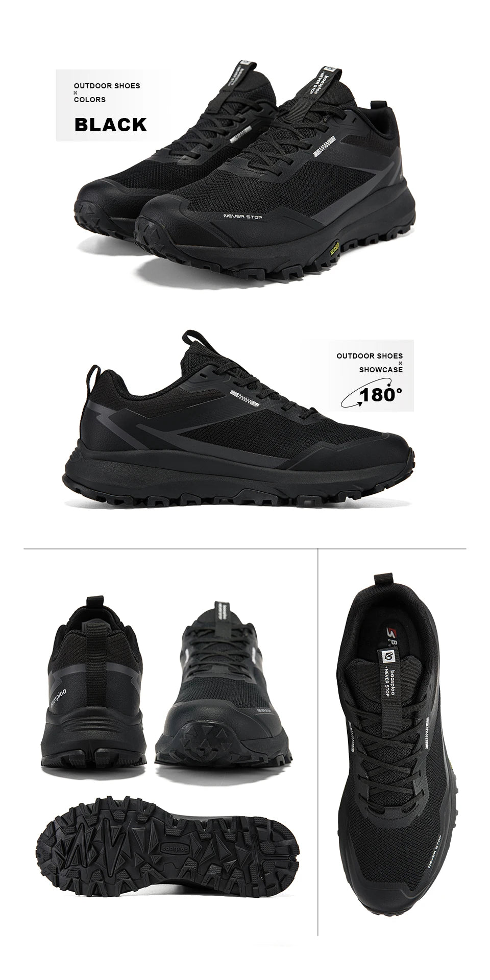 Chaussures de Randonnée Homme Bassploa – Sneakers Légères, Confortables et Antidérapantes, Résistantes à l'Usure, pour Activités Outdoor - BLACKBEARD OUTDOOR INDUSTRIES