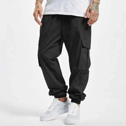 Pantalon Cargo Homme Grande Taille | Style Européen Décontracté | Taille Élastique & Cordon | Multi-poches | Léger & Confortable - BLACKBEARD OUTDOOR INDUSTRIES