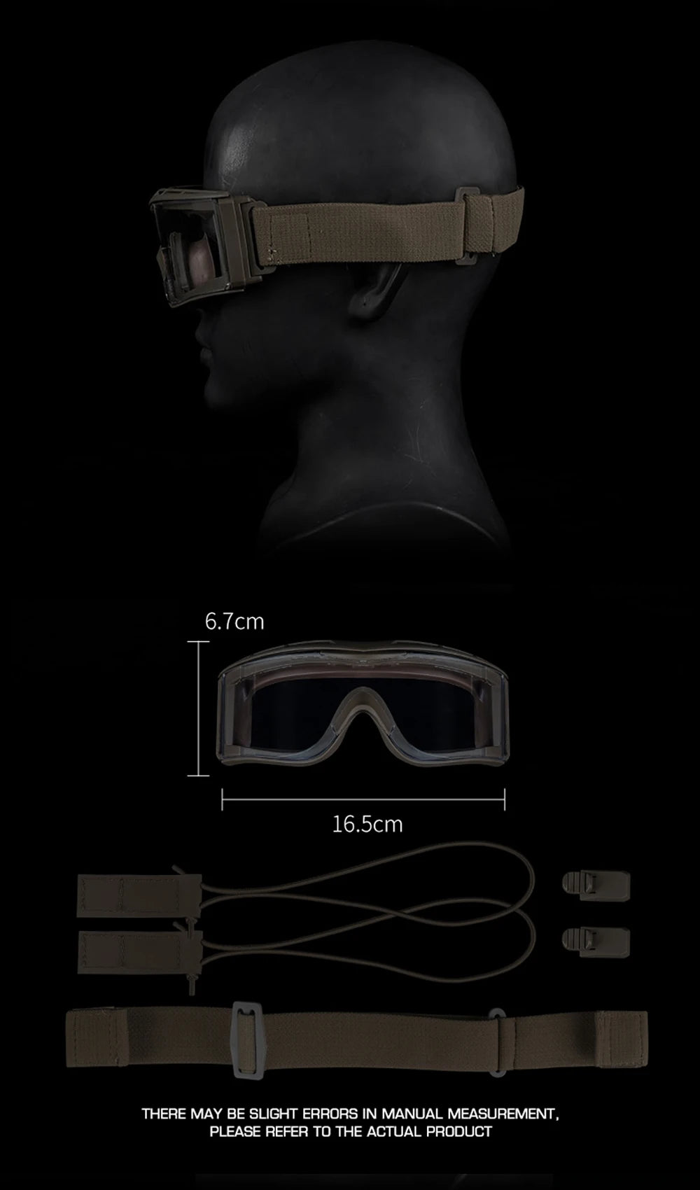 Lunettes Tactiques W810 – Protection Balistique Anti-UV – Antipoussière et Antivent – Pour Airsoft, Moto, Ski, Randonnée et Tir - BLACKBEARD OUTDOOR INDUSTRIES
