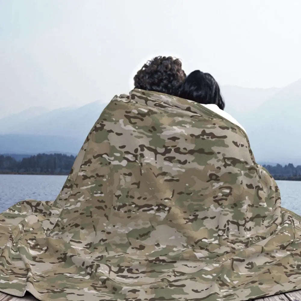 Couverture Multicam en Velours – Plaid Camouflage Militaire Multifonction, Douce et Légère - BLACKBEARD OUTDOOR INDUSTRIES