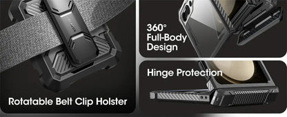 I-BLASON For Samsung Galaxy Z Flip 7 FE/6/5 Case Armorbox Full-Body Military Protection Phone Case with Screen Protector & Stand BLACKBEARD OUTDOOR INDUSTRIES