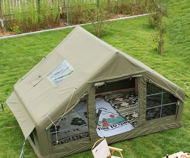 Tente de Camping Gonflable 6.3㎡ pour 3-4 Personnes – Abri Extérieur Résistant à la Pluie et à l'Humidité BLACKBEARD OUTDOOR INDUSTRIES