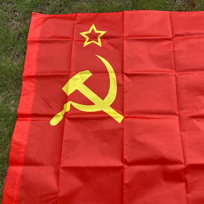 Drapeau de l'Union des Républiques Socialistes Soviétiques (URSS) - 90x150 cm – Polyester – Drapeau de la Révolution Rouge BLACKBEARD OUTDOOR INDUSTRIES