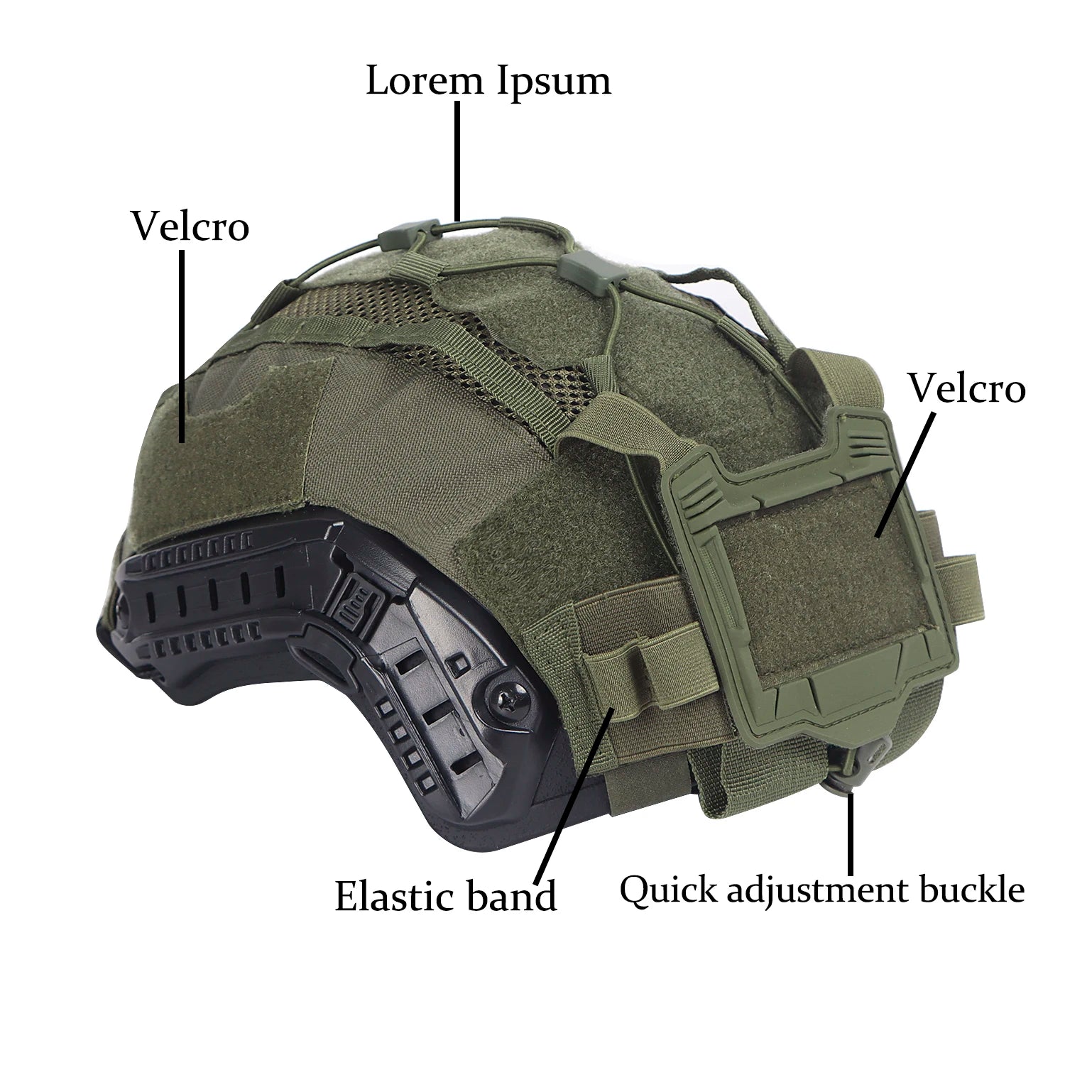Ensemble Housse de Casque Tactique pour Casque Maritime avec Poche Batterie NVG et Housse Hybride en Maille pour Casques Bump & Balistiques - BLACKBEARD OUTDOOR INDUSTRIES
