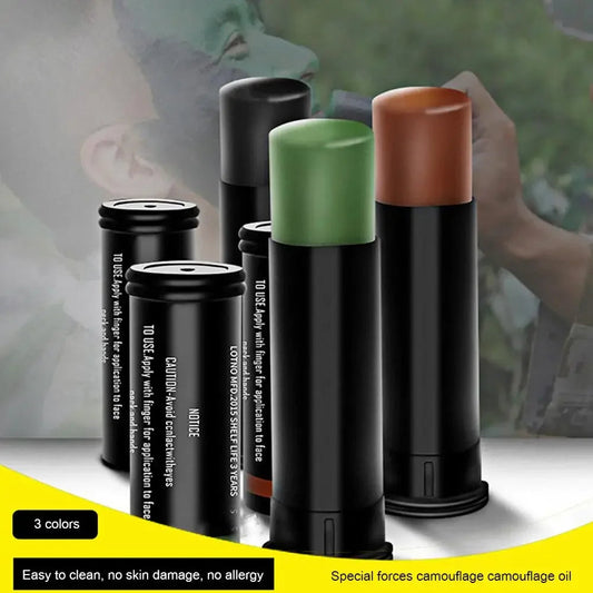 Lot de 3 Camouflages Militaires Woodland – Crème Camouflage pour Visage et Corps – Tube de Peinture Camouflage Imperméable pour Terrain Extérieur BLACKBEARD OUTDOOR INDUSTRIES