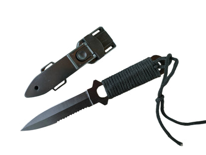 Couteau Tactique de Haute Dureté – Couteau Fixe de Terrain avec Lame en Acier Inoxydable, Poignée Ergonomique et Étui ABS BLACKBEARD OUTDOOR INDUSTRIES