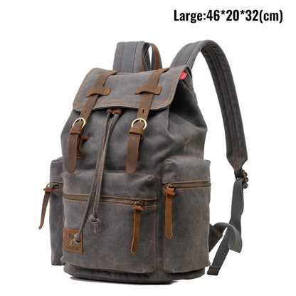 MARKROYAL Sac à Dos Vintage en Toile – Grand Format 36–55L | Compatible PC 14’’ | Unisexe - BLACKBEARD OUTDOOR INDUSTRIES