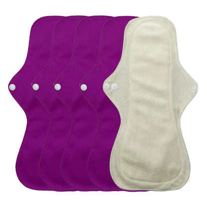 Lot de 5 Serviettes Hygiéniques Réutilisables en Bambou – Absorption Ultra-Forte pour Flux Important – Protection Nuit Épaisse et Lavable Ma boutique