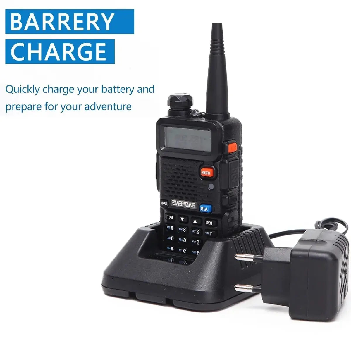 Baofeng UV-5R – Radio Bi-Bande VHF/UHF | 128 Canaux, Jusqu'à 15 km de Portée, Lampe LED et FM Ma boutique