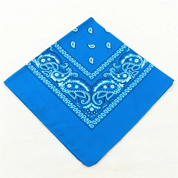 Bandana Carré Hip Hop en Coton – 54x54 cm, Imprimé Paisley - BLACKBEARD OUTDOOR INDUSTRIES