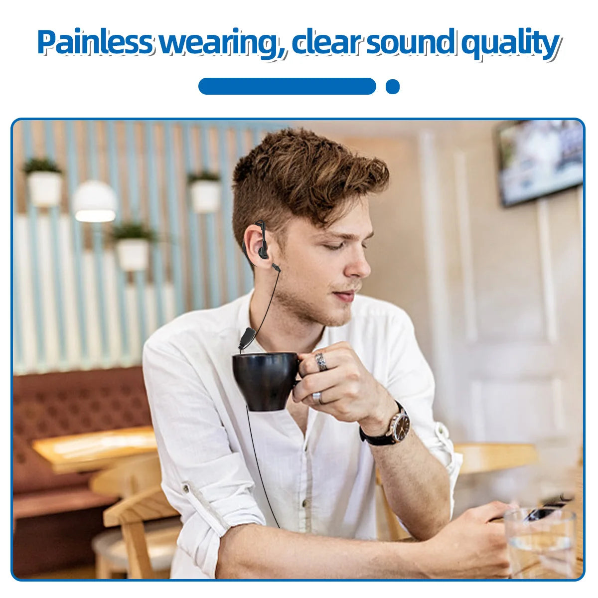 ABBREE PoC Network Walkie Talkie Headset Type-C High Definition Sound Quality Built-in PTT MIC For GP-268 GP-298 ZELLO Radio BLACKBEARD OUTDOOR INDUSTRIES