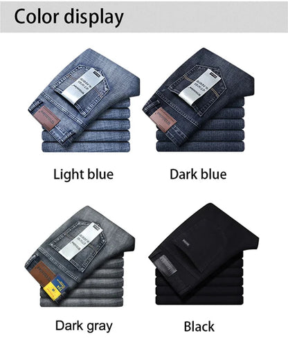 Jeans Business Homme – Coupe Droite Stretch, Bleu/Noir, Denim Classique BLACKBEARD OUTDOOR INDUSTRIES