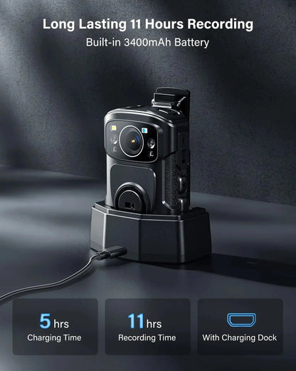 📸 Caméra Corporelle 4K BOBLOV B4K5 – Avec Audio, GPS & Vision Nocturne Ma boutique