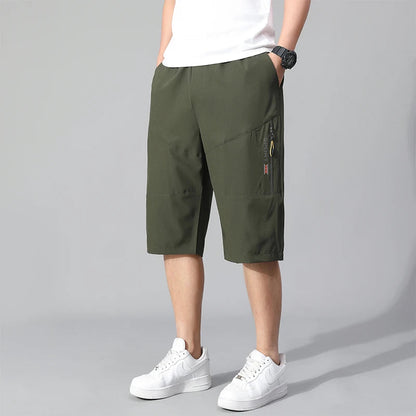 Short Cargo Homme - Poches Zippées, Taille Élastique, Coton Respirant, Style Décontracté Été Ma boutique