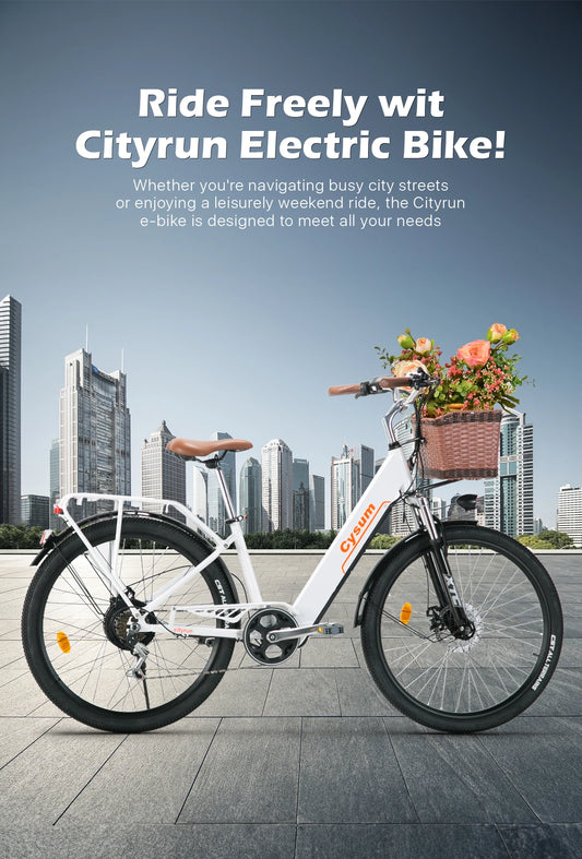 Vélo Électrique Cysum Cityrun 26" – VTT Électrique 250W pour Ville et Loisirs - BLACKBEARD OUTDOOR INDUSTRIES