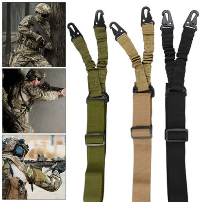 Sangle Tactique pour Fusil – 1, 2 ou 3 Points – Réglable avec Élastique Bungee - BLACKBEARD OUTDOOR INDUSTRIES