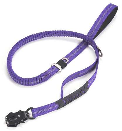 Laisse Tactique Élastique Réfléchissante avec Amortisseur de Chocs et Ceinture de Sécurité – Spécial Grands Chiens Ma boutique