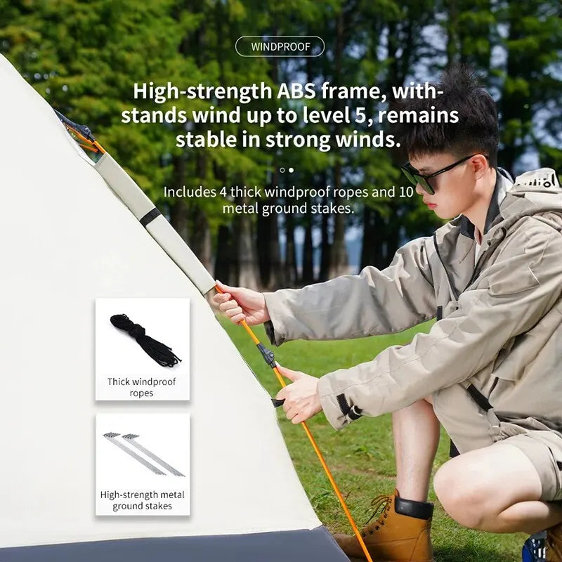 Tente de Camping Automatique 3-4 Personnes – Ouverture Rapide & Protection UV - BLACKBEARD OUTDOOR INDUSTRIES