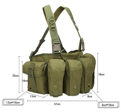 Chest Rig Tactique Universel – 7 Poches – Tissu Renforcé 800D Ma boutique