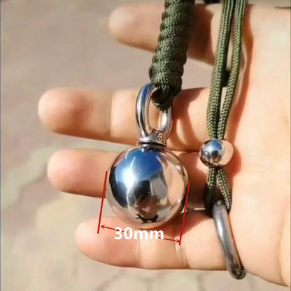 Collier de Défense Personnelle "Ball Pendant" – Outil de Protection Sécuritaire en Acier Inoxydable pour Hommes et Femmes - BLACKBEARD OUTDOOR INDUSTRIES