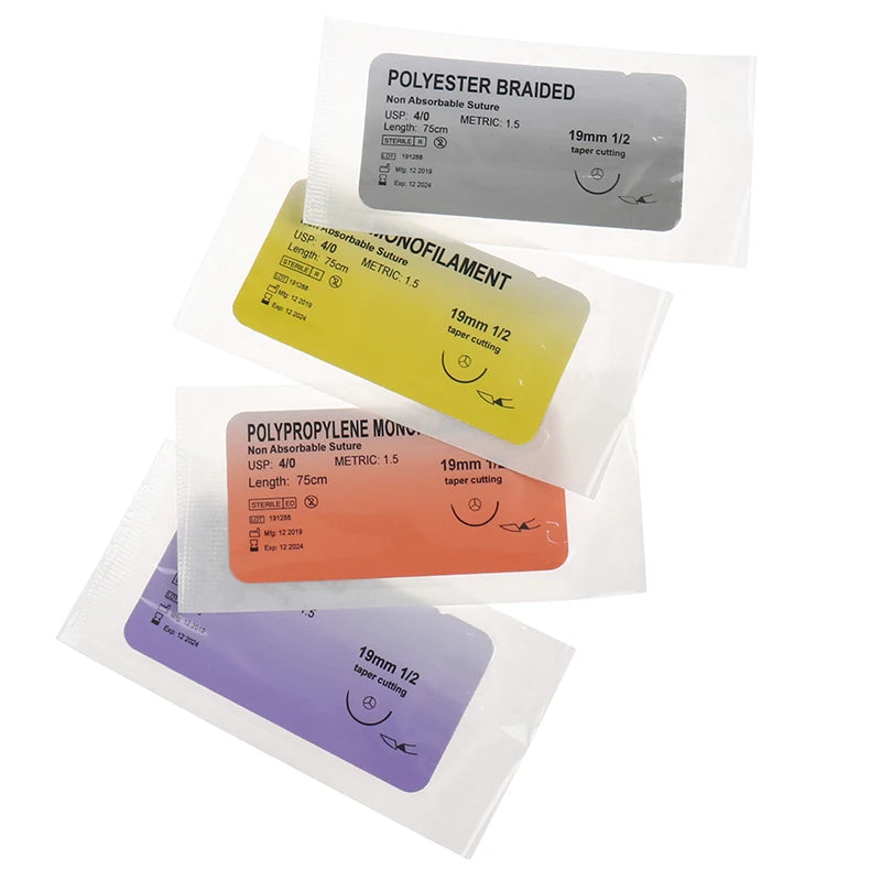 Kit de Suture pour Entraînement Médical – 12 pièces Nylon Monofilament & Aiguille en Acier Inoxydable Ma boutique