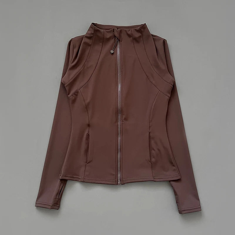 Veste Fitness à Col Montant pour Femme – Veste de Sport Slim-Fit à Fermeture Éclair, Séchage Rapide pour Yoga, Course et Cyclisme - BLACKBEARD OUTDOOR INDUSTRIES