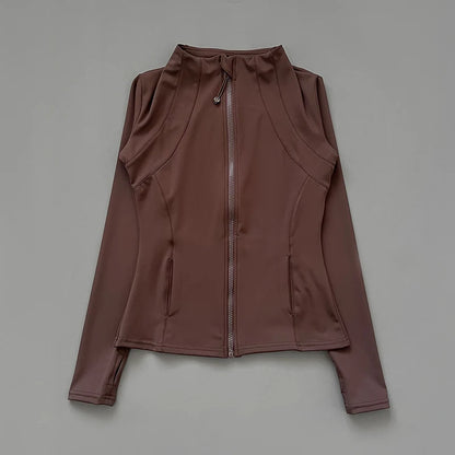 Veste Fitness à Col Montant pour Femme – Veste de Sport Slim-Fit à Fermeture Éclair, Séchage Rapide pour Yoga, Course et Cyclisme - BLACKBEARD OUTDOOR INDUSTRIES