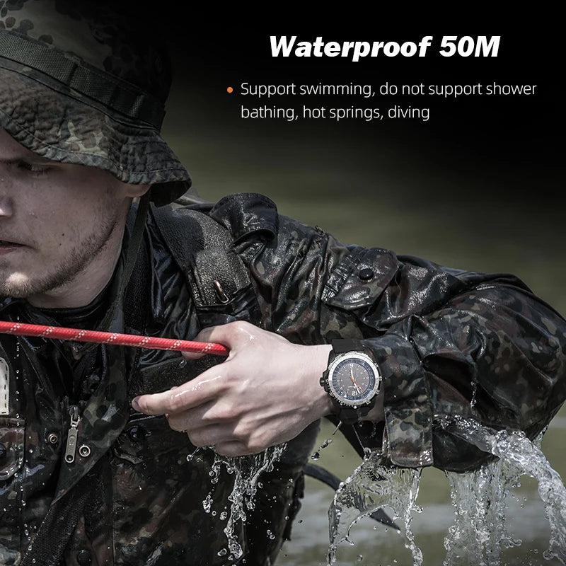Montre Militaire Digitale Homme "EVOQUE 2" – Montre de Sport Solaire, Étanchéité 50M, Fonction Luminovore et Écologique - BLACKBEARD OUTDOOR INDUSTRIES