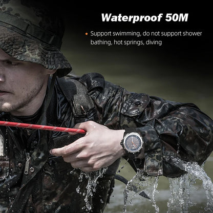 Montre Militaire Digitale Homme "EVOQUE 2" – Montre de Sport Solaire, Étanchéité 50M, Fonction Luminovore et Écologique - BLACKBEARD OUTDOOR INDUSTRIES