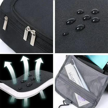 Trousse de Toilette en Cuir PU ou Toile – Grande Capacité & Accroche Murale | Unisexe, Idéale pour les Voyages - BLACKBEARD OUTDOOR INDUSTRIES