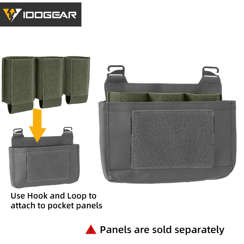 Poche à Chargeurs Tactique 5.56 Triple IDOGEAR – Modèle DOPE avec Fixation Élastique Hook & Loop - Référence 3598 - BLACKBEARD OUTDOOR INDUSTRIES